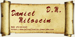 Daniel Miloščin vizit kartica